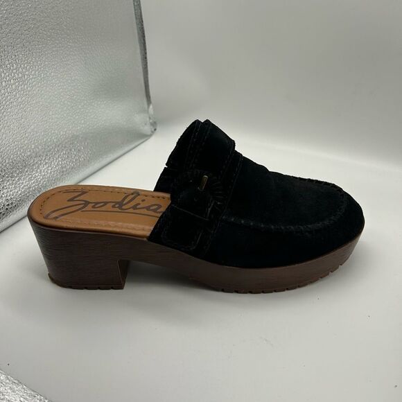 Zodiac Raine Black Suede Clog Size 8.5 - Picture 8 of 11